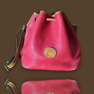 Dooney and Bourke Drawstring Leather Bag (red)